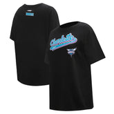 Black Charlotte Hornets Pro Standard Women's Script Boyfriend T-Shirt | NBA