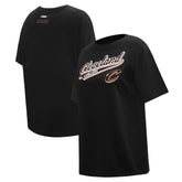 Black Cleveland Cavaliers Pro Standard Women's Script Boyfriend T-Shirt sale | NBA