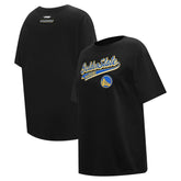 Black Golden State Warriors Pro Standard Women's Script Boyfriend T-Shirt sale | NBA