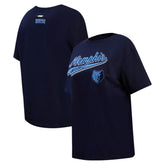 Navy Memphis Grizzlies Pro Standard Women's Script Boyfriend T-Shirt | NBA