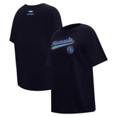 Navy Minnesota Timberwolves Pro Standard Women's Script Boyfriend T-Shirt | NBA