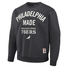 Anthracite Philadelphia 76ers NBA x Staple Plush Pullover Sweatshirt | NBA