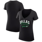 Dallas Stars G-III 4Her by Carl Banks Women's Super-Slim Fit Lightweight Filigree Logo V-Neck T-Shirt – Black - NHL T-shirts