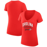 Carolina Hurricanes G-III 4Her by Carl Banks Women's Super-Slim Fit Lightweight Filigree Logo V-Neck T-Shirt – Red - NHL T-shirts
