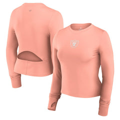 Las Vegas Raiders Women's Studio Fitted Long Sleeve Gym Top | NFL Discount