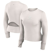 New Orleans Saints Women's Studio Fitted Long Sleeve Gym Top | NFL Online