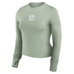 Green Bay Packers Women's Studio Fitted Long Sleeve Gym Top | NFL On sale
