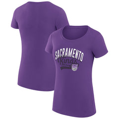 Sacramento Kings G-III 4Her by Carl Banks Women's Super-Slim Fit Lightweight Filigree Logo T-Shirt - Purple online | NBA
