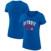Detroit Pistons G-III 4Her by Carl Banks Women's Super-Slim Fit Lightweight Filigree Logo T-Shirt - Blue for sale | NBA