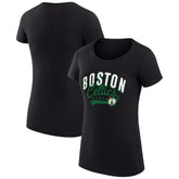 Boston Celtics G-III 4Her by Carl Banks Women's Super-Slim Fit Lightweight Filigree Logo T-Shirt - Black shop | NBA
