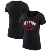 Houston Rockets G-III 4Her by Carl Banks Women's Super-Slim Fit Lightweight Filigree Logo T-Shirt - Black on sale | NBA