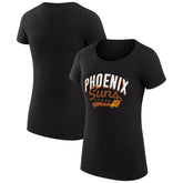 Phoenix Suns G-III 4Her by Carl Banks Women's Super-Slim Fit Lightweight Filigree Logo T-Shirt - Black for sale | NBA