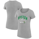 Boston Celtics G-III 4Her by Carl Banks Women's Super-Slim Fit Lightweight Filigree Logo T-Shirt - Heather Gray discount | NBA