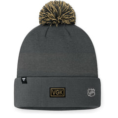 Vegas Golden Knights Fanatics 2024 NHL Draft Cuffed Knit Hat with Pom - NHL Hats