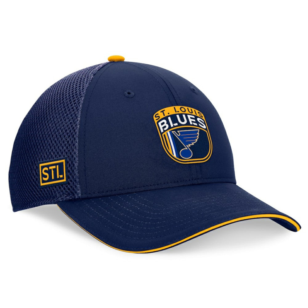 St. Louis Blues Fanatics 2024 NHL Draft On Stage Trucker Adjustable Hat - NHL Hats