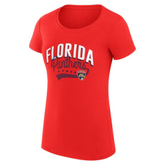 Florida Panthers G-III 4Her by Carl Banks Women's Super-Slim Fit Lightweight Filigree Logo T-Shirt – Red - NHL T-shirts
