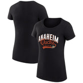 Anaheim Ducks G-III 4Her by Carl Banks Women's Super-Slim Fit Lightweight Filigree Logo T-Shirt – Black - NHL T-shirts