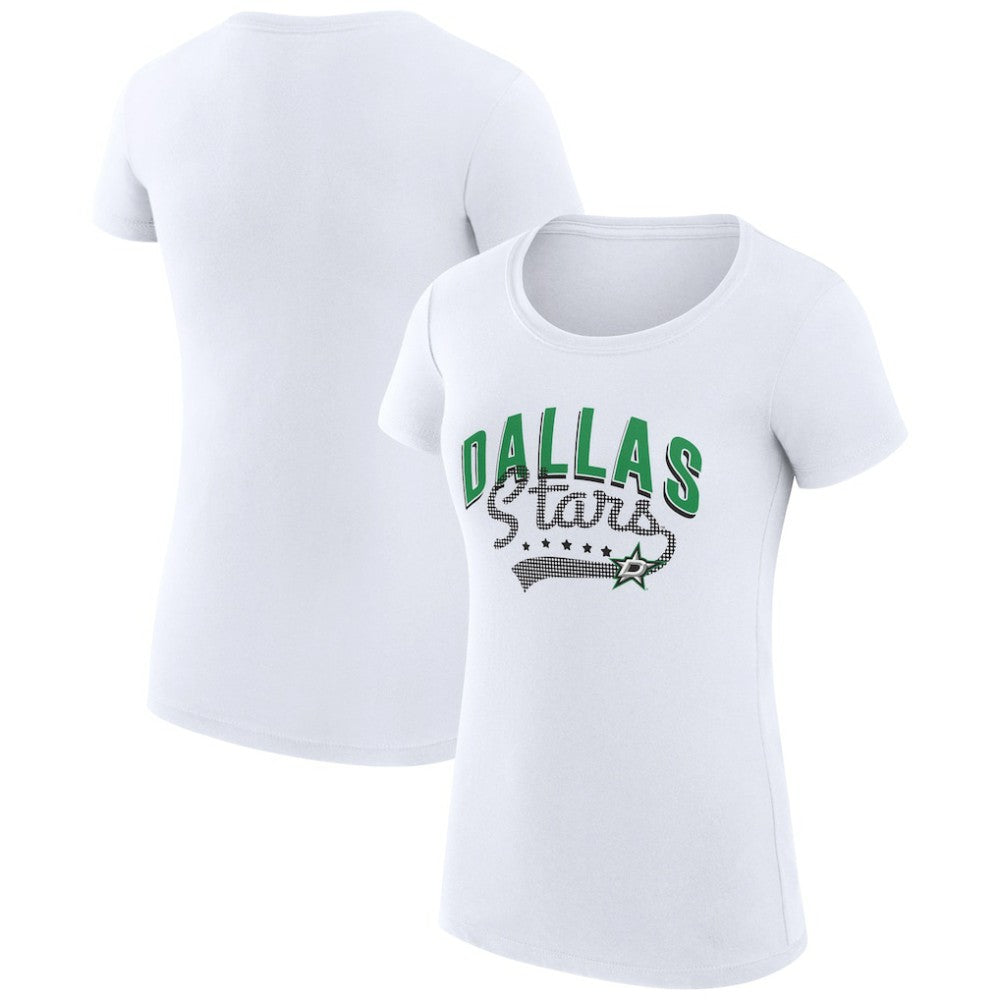 Dallas Stars G-III 4Her by Carl Banks Women's Super-Slim Fit Lightweight Filigree Logo T-Shirt – White - NHL T-shirts
