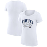 Winnipeg Jets G-III 4Her by Carl Banks Women's Super-Slim Fit Lightweight Filigree Logo T-Shirt – White - NHL T-shirts