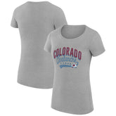 Colorado Avalanche G-III 4Her by Carl Banks Women's Super-Slim Fit Lightweight Filigree Logo T-Shirt – Gray - NHL T-shirts
