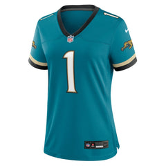Jacksonville Jaguars Travis Etienne Jr Women's Prowler Throwback Game Jersey | NFL Sale