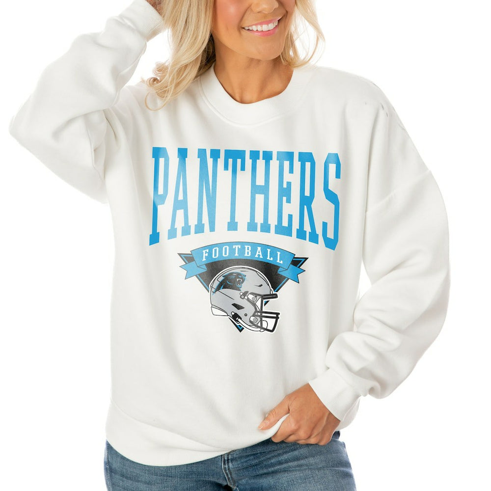Carolina Panthers Gameday Couture Women's Oversized Yard Line Tri-Blend Pullover Sweatshirt | NFL Near me