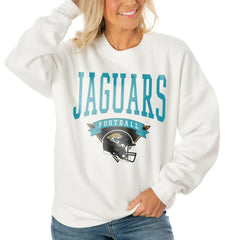 Jacksonville Jaguars Gameday Couture Women's Oversized Yard Line Tri-Blend Pullover Sweatshirt | NFL Near me