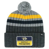 Nashville Predators '47 Stack Patch Cuffed Knit Hat with Pom - NHL Hats