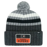 Philadelphia Flyers '47 Stack Patch Cuffed Knit Hat with Pom - NHL Hats