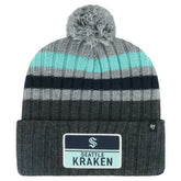 Seattle Kraken '47 Stack Patch Cuffed Knit Hat with Pom - NHL Hats