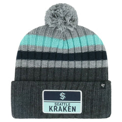 Seattle Kraken '47 Stack Patch Cuffed Knit Hat with Pom - NHL Hats
