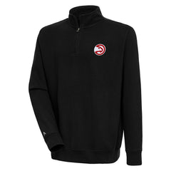 Black Atlanta Hawks Antigua Victory Quarter-Zip Pullover Top | NBA