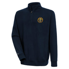 Navy Denver Nuggets Antigua Victory Quarter-Zip Pullover Top sale | NBA