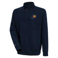 Navy Indiana Pacers Antigua Victory Quarter-Zip Pullover Top | NBA