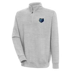 Heather Gray Memphis Grizzlies Antigua Victory Quarter-Zip Pullover Top | NBA