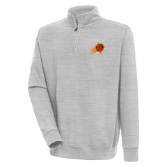 Heather Gray Phoenix Suns Antigua Victory Quarter-Zip Pullover Top | NBA