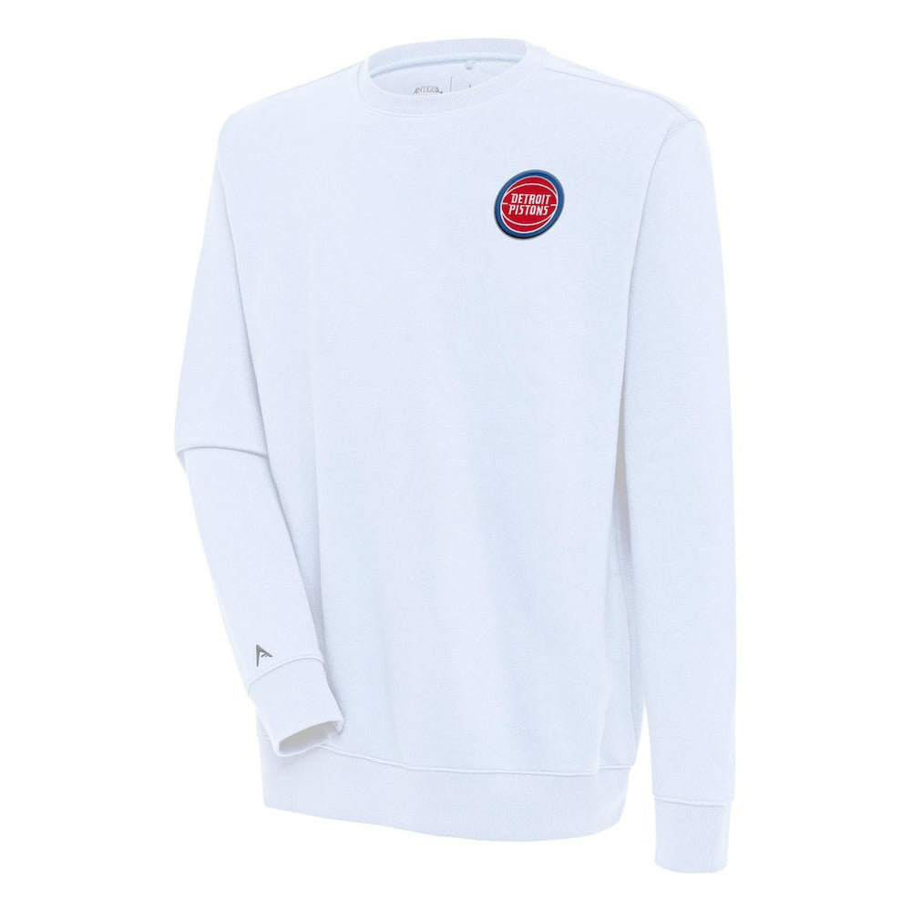 White Detroit Pistons Antigua Victory Pullover Sweatshirt sale | NBA