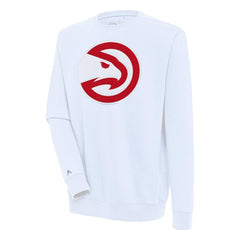 White Atlanta Hawks Antigua Victory Pullover Sweatshirt | NBA