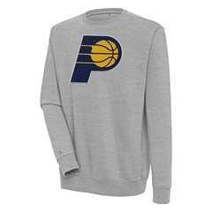 Heather Gray Indiana Pacers Antigua Victory Pullover Sweatshirt | NBA