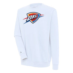 White Oklahoma City Thunder Antigua Victory Pullover Sweatshirt | NBA