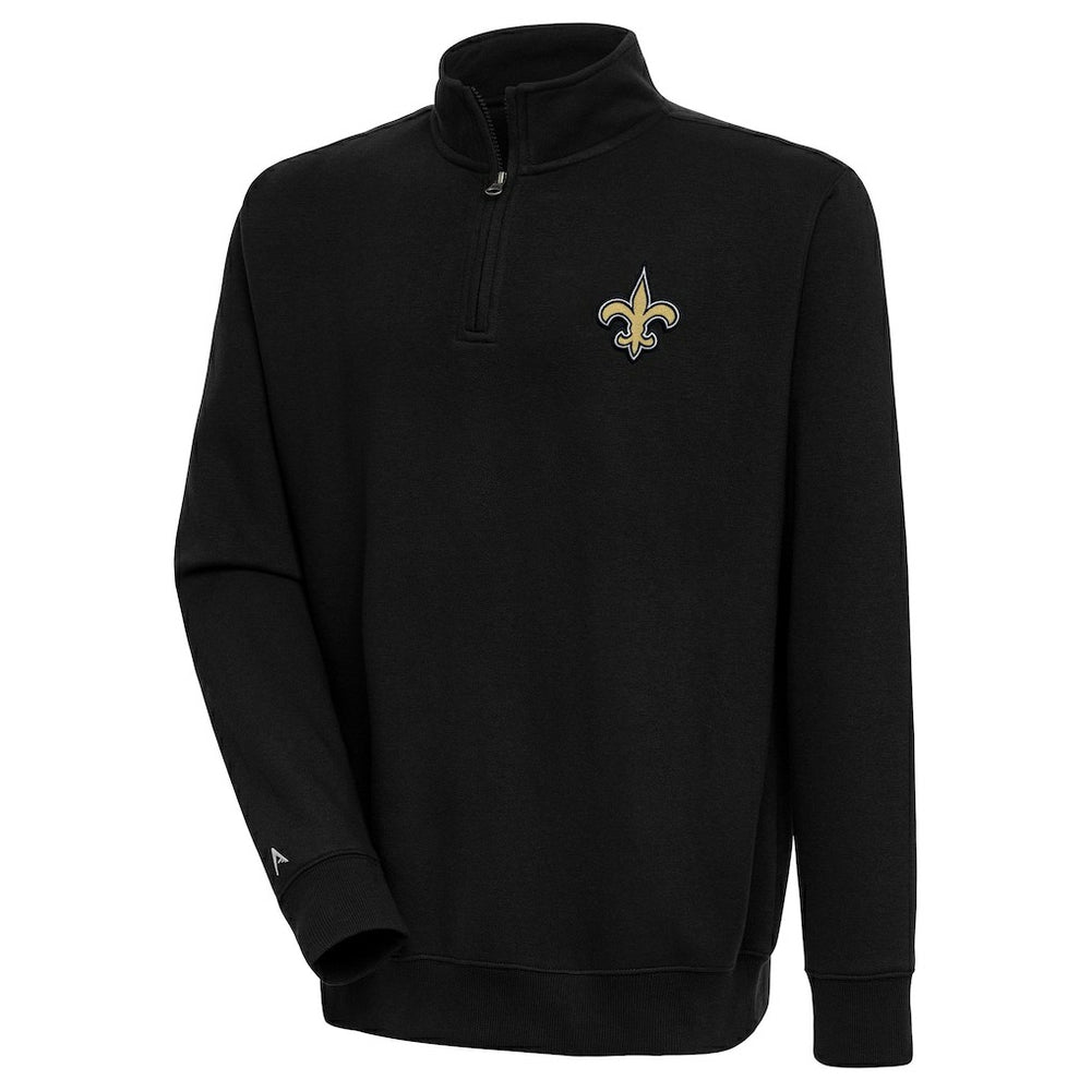 New Orleans Saints Antigua Victory Quarter-Zip Pullover Top | NFL Outlet