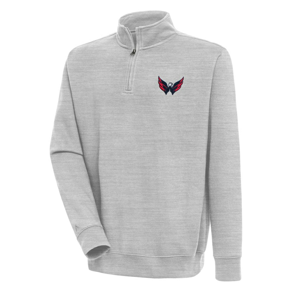 Washington Capitals Antigua Victory Quarter-Zip Pullover Top - NHL Pullover