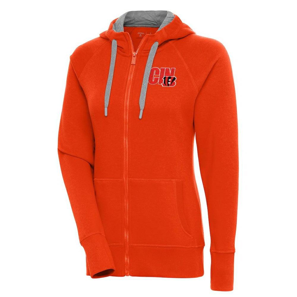 Cincinnati Bengals Antigua Women's Victory Full-Zip Hoodie | NFL Hot
