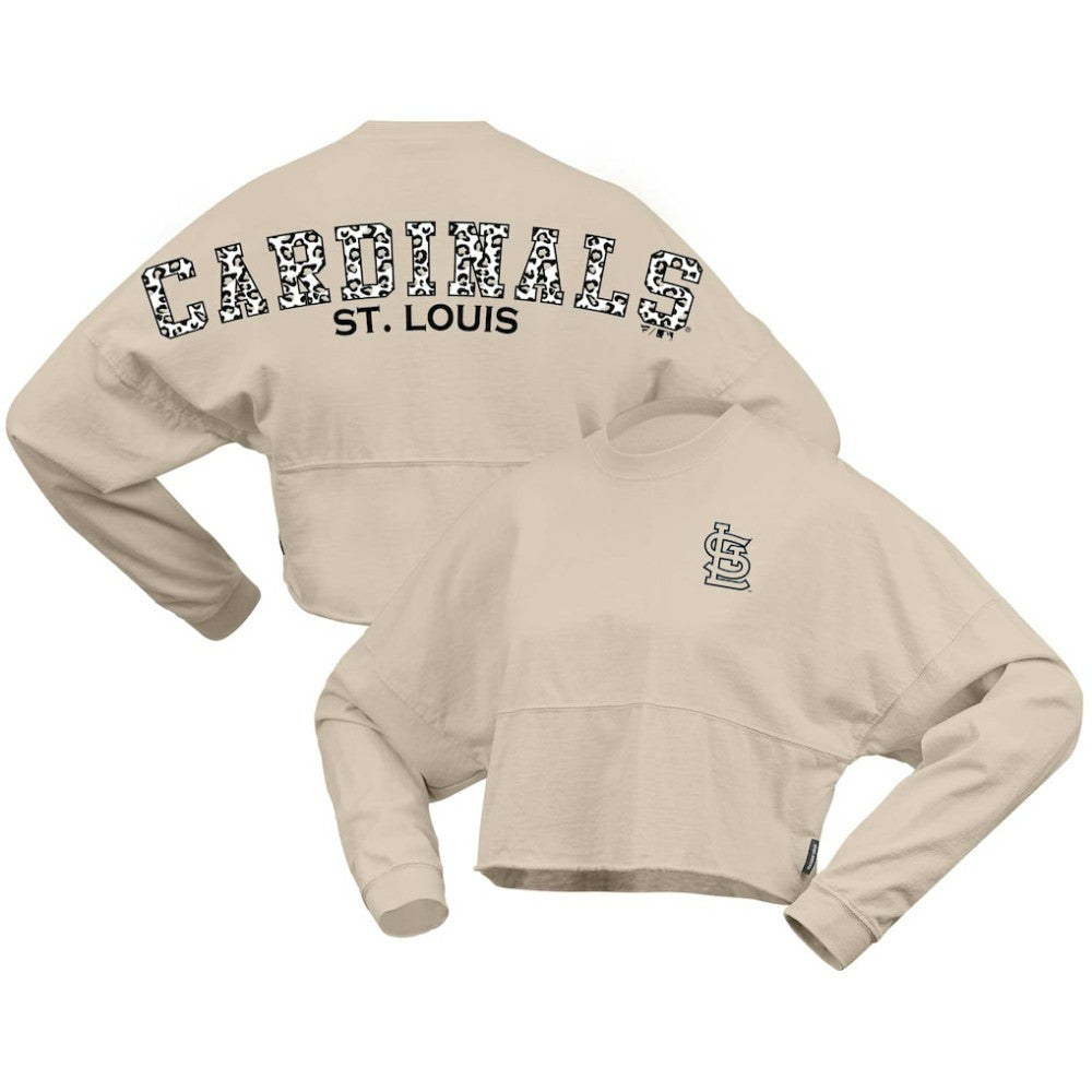 St. Louis Cardinals Fanatics Women's Long Sleeve Cropped Jersey T-Shirt - MLB Jerseys