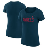 Los Angeles Angels G-III 4Her by Carl Banks Women's Super-Slim Fit Lightweight Dot Print T-Shirt - MLB T-shirts