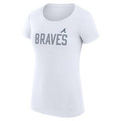 Atlanta Braves G-III 4Her by Carl Banks Women's Super-Slim Fit Lightweight Dot Print T-Shirt - MLB T-shirts