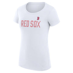 Boston Red Sox G-III 4Her by Carl Banks Women's Super-Slim Fit Lightweight Dot Print T-Shirt - MLB T-shirts