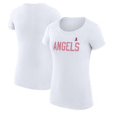 Los Angeles Angels G-III 4Her by Carl Banks Women's Super-Slim Fit Lightweight Dot Print T-Shirt - MLB T-shirts