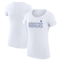 Los Angeles Dodgers G-III 4Her by Carl Banks Women's Super-Slim Fit Lightweight Dot Print T-Shirt - MLB T-shirts