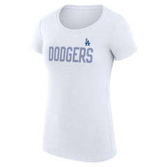 Los Angeles Dodgers G-III 4Her by Carl Banks Women's Super-Slim Fit Lightweight Dot Print T-Shirt - MLB T-shirts